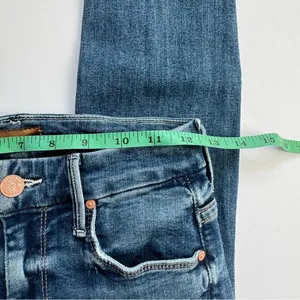 Mother High Waisted Looker Ankle Fray Jeans Walking on Coals Size 24 thumbnail 5