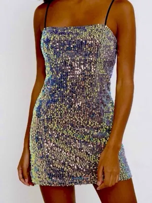 NWT Urban Outfitters Iridescent Sequin Mini Dress - Multicolor thumbnail 1
