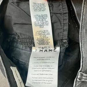 Frame Skinny Black Velvet Stripe Jeans 26 thumbnail 10