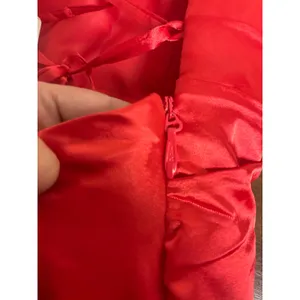 Wear Your Love Red Ruffle Gown – XS/S – Wedding Guest - Holiday Party Dress, Prom Dress, NWT, Lace-Up Back thumbnail 5