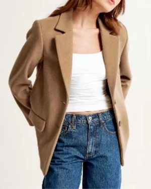 Abercrombie & Fitch Lined Wool-Blend Heavyweight Blazer (x-small, petite) thumbnail 2