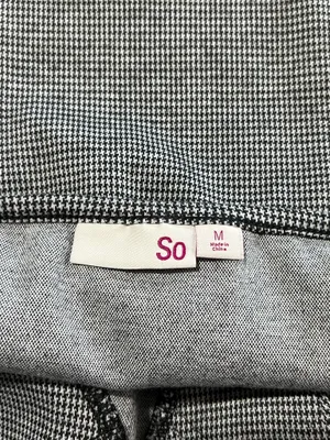 SO Plaid Bodysuit Gray Size M thumbnail 4