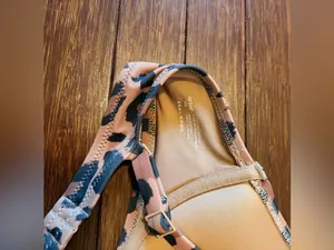 Aerie Real Good light lined Underwire Leopard Print Bikini Top adjustable straps thumbnail 3