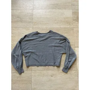 TECREW Mid Drift Cropped Pullover Knit Sweatshirt Gray Size L‎ Batwing thumbnail 5