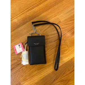 NWT Kate Spade Silvia North South Flip Crossbody‎ Black thumbnail 2