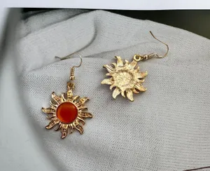 Sunflower Dangle Drop Earrings for Women Gold thumbnail 3