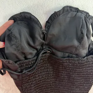 Y2K Gothic S Small Bustier Corset Top Black‎ Satin Lush Festival Punk Whimsigoth thumbnail 6