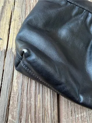 Vintage Etienne Aigner Black Leather Clutch Shoulder Bag Detachable Strap Purse thumbnail 2