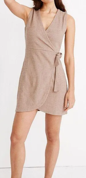 Madewell Texture & Thread Crosshatch Side Tie Dress thumbnail 1
