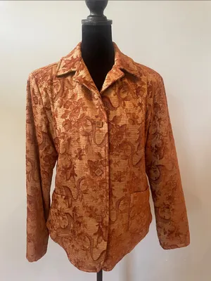 Brown floral pattern Women's Jacket thumbnail 3