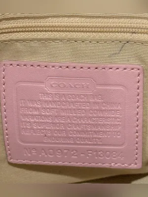 Vintage Coach Y2K Hamptons Carryall Satchel Bag Pink Leather Coquette F13084 thumbnail 15