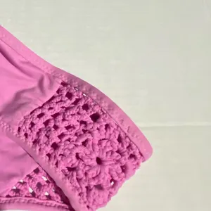 Frankie's Bikinis Crocheted Pink Bikini‎ Bottom thumbnail 3