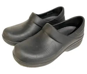 Crocs Womens Size 7 Black Dual Comfort Neria‎ Pro II Work Slip on Clog Rubber thumbnail 1
