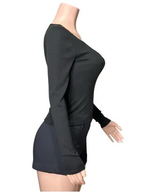 ROUJE PARIS x DAMART Maurice Shirt, Black, FR34/US2 thumbnail 5