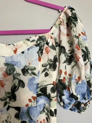 Abercrombie & Fitch Floral Puff Sleeve Dress XSP thumbnail 6