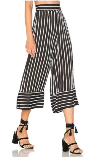 Lovers + Friends- Chica Cropped Stripe culotte Pants thumbnail 1
