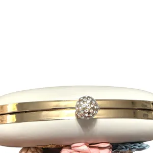 Floral Clutch Evening Bag with Rhinestone Opening thumbnail 2