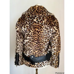 Blank NYC Note To Self Animal Print Faux Fur Jacket XS NEW Tags Mob wife thumbnail 5