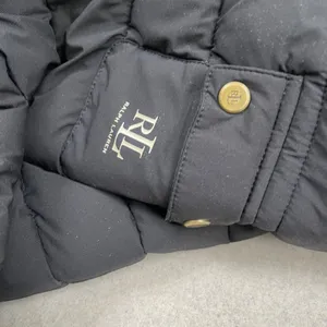 Lauren Ralph Lauren Womens Black Quilted Puffer Jacket BLACK LABEL Hood Size M thumbnail 10