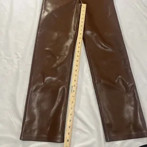 Wilfred The Melina High-Waisted Vegan Leather Pants In Cognac Brown Size 4 thumbnail 6