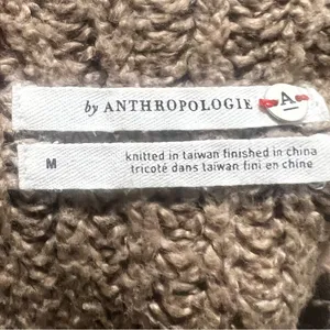 Anthropologie tan knit pullover sweater thumbnail 8