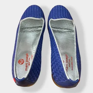 Marc Joseph New York Leather Columbus Flats‎ in Blue size 7.5 thumbnail 5