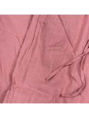 SHEIN Pink Paperbag Waist Cotton Pants Women’s Large 29x27 Drawstring Pockets thumbnail 4
