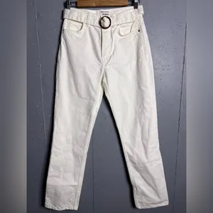 Reformation Cynthia Belted High Rise Straight Jeans Size 26 thumbnail 3