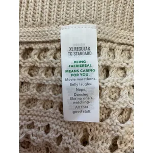 Aerie Womens XL Crochet Wide Leg Pants Cream Knit Beach Cover Up 0701-8501 NEW thumbnail 8