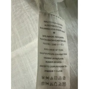 Free People Talk to Me Button Down Gauzy Lightweight Poplin Blouse Medium thumbnail 5
