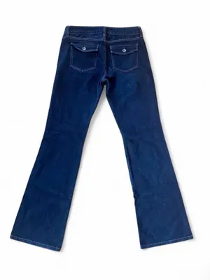 Banana Republic Five Pocket Bootcut Flare Dark Wash Blue Jeans Sz 28 thumbnail 3