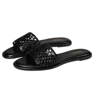 Michael Michael Kors Womens Saylor Perforated Slide Sandals Black 6.5M thumbnail 8