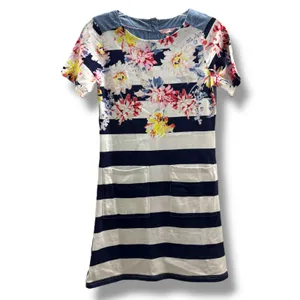 Joules Women's Seren Jersey Woven Mix Dress -‎ Stripe Whitstable Floral Size 6 thumbnail 3