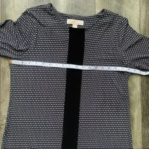 Michael Kors Black and White Diamond Sheath Dress Long Sleeve Stripe Size Medium thumbnail 8