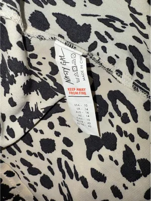 Nasty Gal size 10 leopard midi skirt with slit thumbnail 6