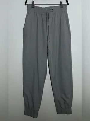 Zara Light Gray Elastic Waist Drawstring Pants thumbnail 8