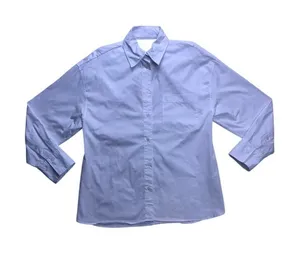 Zara Poplin Button Down Shirt Womens Medium‎ White Long Sleeve Pocket thumbnail 1