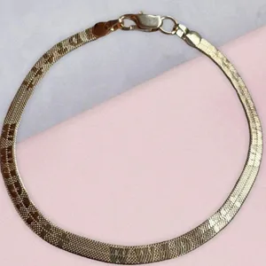 Vintage WWJD herringbone Chain Bracelet thumbnail 1