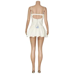 MAJORELLE Carly Cotton Poplin Mini Dress, White, XS thumbnail 9