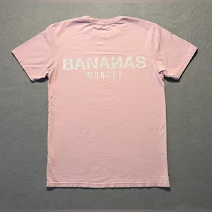 Bananas Monkey Graphic T Shirt Womens Small Pink Streetwear Tee Cotton thumbnail 2