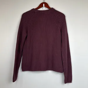 Quince Plum Knit sustainable, organic cotton Sweater Sz M thumbnail 6