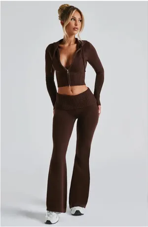 Babyboo Portia Knit Pants - Chocolate thumbnail 1
