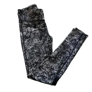 Black & White Abstract Skinny High Waist Womens Yoga Athletic Pants Sz S thumbnail 6