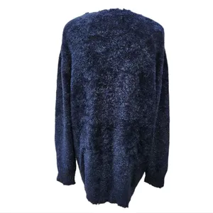 Free People NWT x Sandrine Rose Metallic Oversized Sweater in Gunmetal‎ Medium thumbnail 5