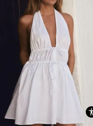 White Halter Romper thumbnail 2