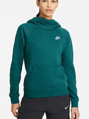 Nike NSW Club Funnel Neck‎ Hoodie Sweatshirt Athletic Teal Blue Size Small thumbnail 1