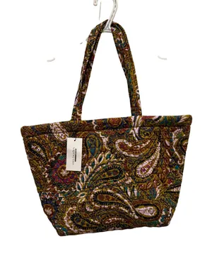 NEW $95 Vera Bradley Small East West Tote Buta Spray Paisley Quilted Cotton thumbnail 1