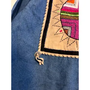 Vintage Denim‎ Jacket Women's Small Embroidered Southwestern Collar Zip Up Small thumbnail 5