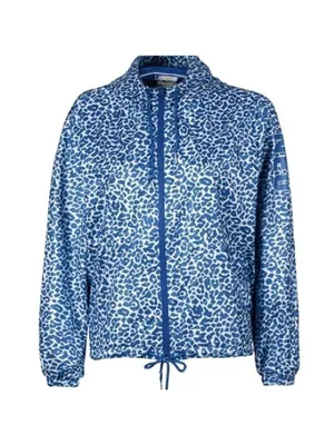 Adidas NEO Blue White Animal Print Wind Breaker Zipper Jacket thumbnail 2