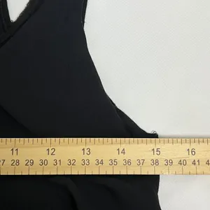 Zara‎ Trafaluc Layered Mini Dress Medium Black Asymmetrical Ruffle Racerback thumbnail 7